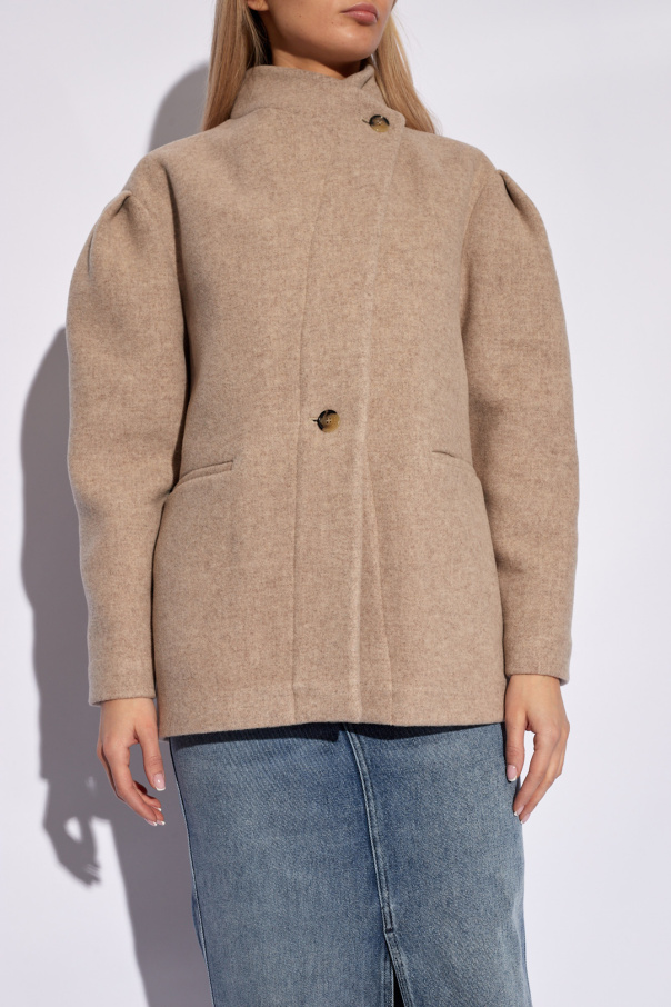 Beige 'Jabadi' short coat Isabel Marant - usb pens men key
